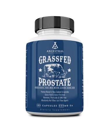 Ancestral Supplements Grass Fed Beef Prostate Supplements for Men with Liver, Prostate Health Support Promotes Men's Health, Non-GMO, 180 Capsules