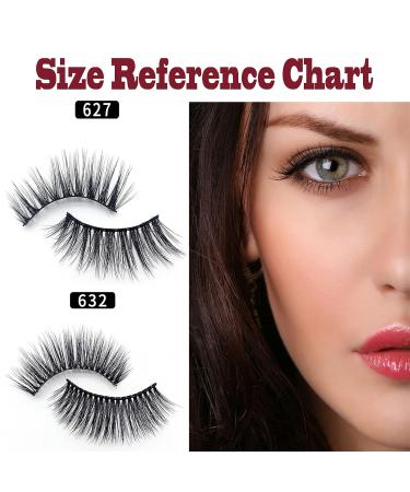 Shop 10 Pairs of 3D Natural Black Handmade False Eyelashes - Thick Reusable Invisible Band - Buy Online on GoSupps.com