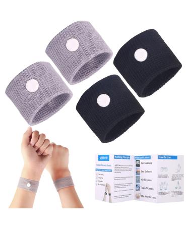 Motion Sickness Bands for Adult Nausea Relief Wristbands for Motion or Car Sickness Morning Sickness Relief Bands for Pregnant Women 2 Pairs
