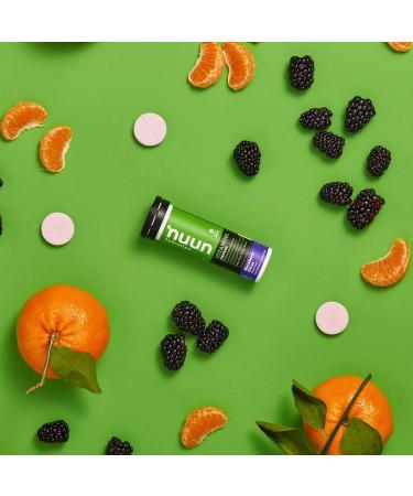 Nuun Vitamins + Energy: Blackberry Citrus Daily Supplement - 4 Tubes of 12 Tabs | Boost Your Energy & Wellness - Worldwide Shipping Available - Buy Online on GoSupps.com