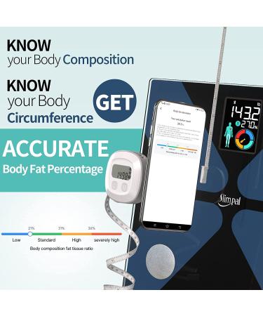 Slimpal Body Fat Measuring Tape & Smart Scale | Digital Bathroom Scale for Weight & Fat | Body Composition Analyzer - Buy Online on GoSupps.com