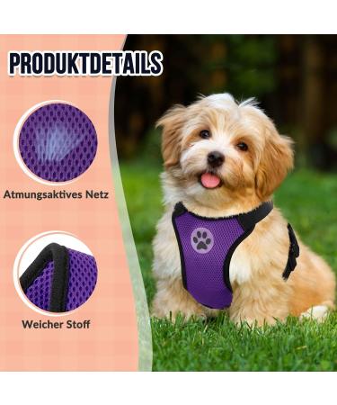 Buy Slowton No Pull Dog Harness - Soft Padded & Breathable for Small & Medium Dogs | XXS Purple - International Shipping Available - Buy Online on GoSupps.com