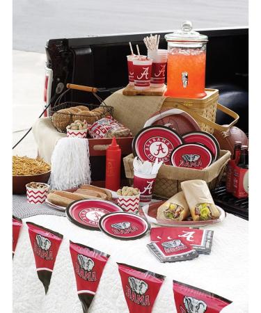 University of Alabama Dinner Paper Plates - 8 Count, Luncheon Napkin Included - Buy Online on GoSupps.com