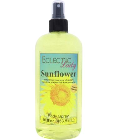 Sunflower Body Spray (Double Strength) 16 ounces Body Mist for Women with Clean Light & Gentle Fragrance Long Lasting Perfume with Comforting Scent for Men & Women Cologne with Soft Subtle Aroma 16 Fluid Ounces (Double Strength)