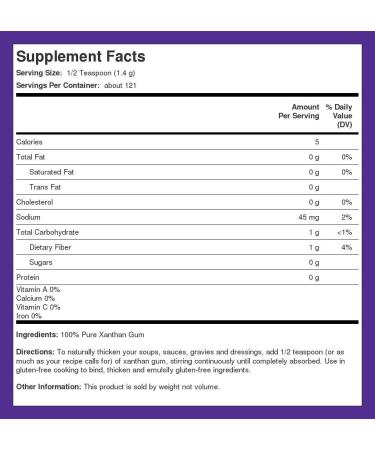 Xanthan Gum Powder 6oz - Premium Quality Additive for Baking and Thickening - Buy Online on GoSupps.com