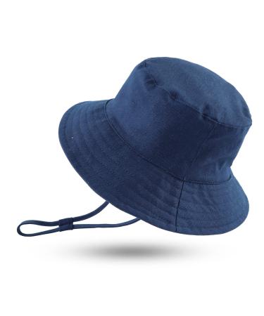 XIAOHAWANG Baby Boy Sun Hat Infant Toddler Dinosaur Bucket Hats Summer Baby Boys Beach Caps 1-2 Years Navy