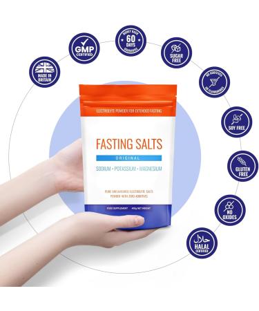Fasting Salts: Pure Electrolyte Powder with Sodium, Potassium, Magnesium. 400g - Nutri-Align Fasting Range - Buy Online on GoSupps.com