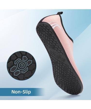 LATATL Fast Drying Water Shoes for Men & Women - Breathable Aquasques Beach & Surf Shoes Size 34-47 | Pink - Buy Online on GoSupps.com