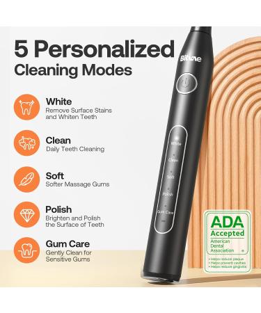 Bitvae Mouth Shower & Electric Toothbrush Combo - 3 Modes 5 Pressure Levels Wireless 4 Heads & Tips - Elegant Black - Buy Online on GoSupps.com