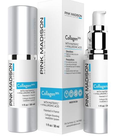 COLLAGEN Serum for Face - Matrixyl and Hyaluronic Acid - Luxury Anti Aging Face Serum Treatment Formula for Men and Women. Effective for Fine Lines and Under Eye Wrinkles.
