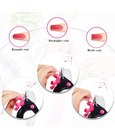 YATEICBC 2 Pieces Acrylic Nail Clippers Stainless Steel Nail Tip Cutter Gel False Nail Trimmer Fake Nail Clippers Adjustable Cuticle Edge Trimmer Nail Art Manicure Tool (Black) - Buy Online on GoSupps.com