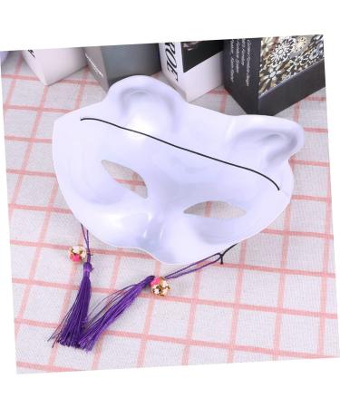 Vintorky Japanese Animal Masks - Cat & Fox Half Face Cosplay for Carnival & Halloween Decorations - Buy Online on GoSupps.com