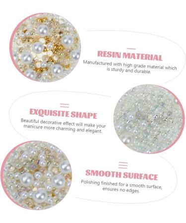 Beavorty 12 Boxes Nail Rhinestone Floral Decorations Half Pearl Bead Round Shiny Pearls Nail Charms Nail Decorations for Nail Art Hair Decor Rhinestone for Nails Resin Materials Nonporous - Buy Online on GoSupps.com