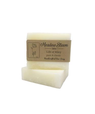 HUNTER CATTLE CO. EST'D 2004 HC Meadow Bloom Tallow Bar Soap - Unscented 2 Pack - Made with All Natural 100% Grass Fed Tallow Handmade Soap Bar - Great for Face or Body Soap