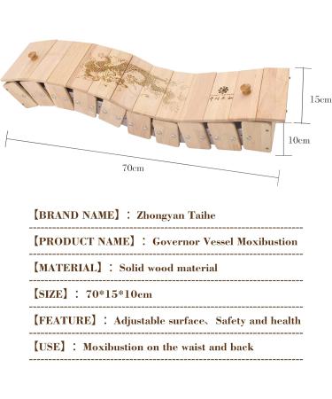 Zhongyan Taihe Governor's Vene Moxibustion Box - Adjustable Solid Wood Therapy with Heat Insulation Rail & Handles - International Shipping Available - Buy Online on GoSupps.com