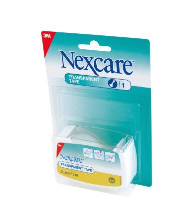 Nexcare 5 m x 25 mm Transparent Tape - Pack of 1 5 m x 25 mm (Pack of 1) Transparent tape
