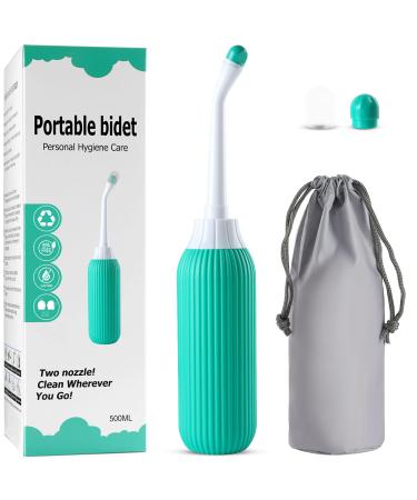xmyunsong Upside Down Peri Bottle for Postpartum Essentials Feminine Care Portable Travel Bidet for Baby Women Men or Bedridden Patient.17OZ(Green) 1 Count (Pack of 1) Green