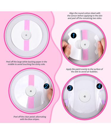 48 Pack Waterproof Adhesive Patches for CGM Sensor - Pink - Shower, Swimming, Cycling, Running - Buy Online on GoSupps.com