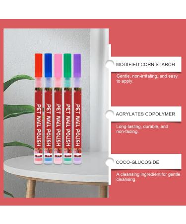 Dog Nail Polish 5 Pack Safe Nail Polish for Small Medium and Large Breeds for Daily Wear Travel Holiday Birthday Party Photo Shoot Nail Polish - Buy Online on GoSupps.com