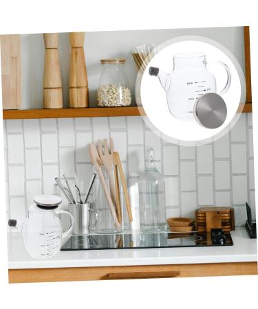 HOMSFOU Kitchen Oil Tank Kitchen Vinegar Cruet Oil Decanter Glass Terrarium Oil Vinegar Bottle Salad Dressing Containers Premium Oil Bottle Condiment Bottle Liquid High Borosilicate Glass - Buy Online on GoSupps.com