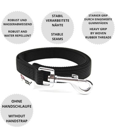 Twinkys Dog Style Leash - 20mm Wide 1m Black For Dogs Up to 50kg - No Hand Loop Made in Germany - Buy Online on GoSupps.com