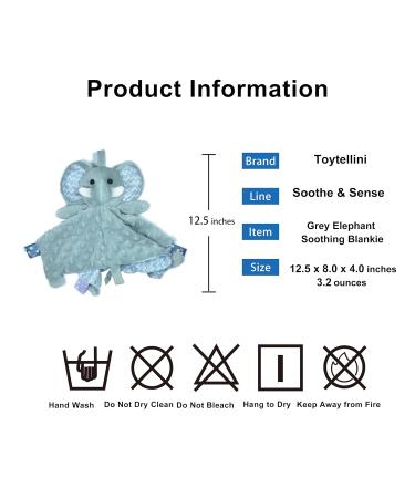 TOYTELLINI Soothe & Sense Super Soft Baby Security Blanket with Rattle, Teether, and Tags - Perfect Baby Gift for Sensory Snuggle, Nursery Toy for 0-36 Months - Buy Online on GoSupps.com