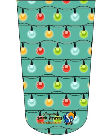 Amputee Stump Sock Christmas Lights V2 - 3Ply Compression Sock - Buy Online on GoSupps.com