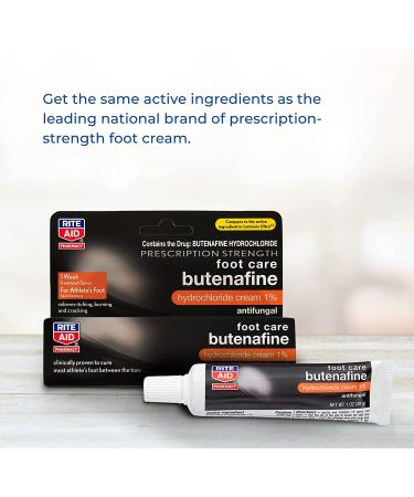 Rite Aid Butenafine Cream 1 oz - Prescription Strength Antifungal Jock Itch & Athlete's Foot Treatment for Men - Buy Online on GoSupps.com