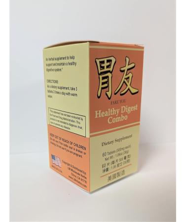 Lao Wei Healthy Digest Combo - Fare You Herbal Supplement 500mg for Healthy Digestion | 60 Tablets Made in USA - Buy Online on GoSupps.com