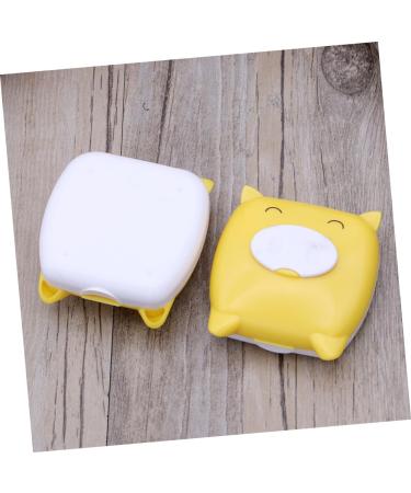 Buy Solustre 2-Pack Eye Contact Case & Travel Container for Colored Contact Lenses - Yellow - Ideal Lens Storage & Tweezers - Buy Online on GoSupps.com