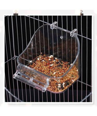 Parrot Bath Box Bird Cage - 1 Piece Parakeet Caged Accessory Supplies Bathing Tub Bath for Most Birdcage Pet Parrot Budgie Parakeet Lovebird Cockatiel Cage Water Shower Transparent - Buy Online on GoSupps.com
