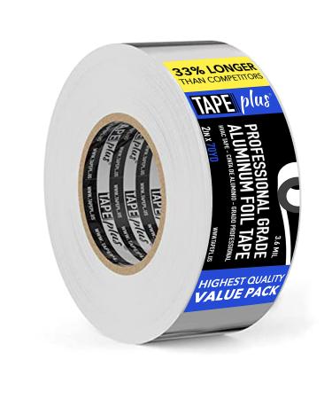 Professional Grade Aluminum Foil Tape - 2 Inch by 210 Feet (70 Yards) 3.6 Mil - High Temperature - Perfect for HVAC, Sealing & Patching Hot & Cold Air Ducts, Metal Repair, More!