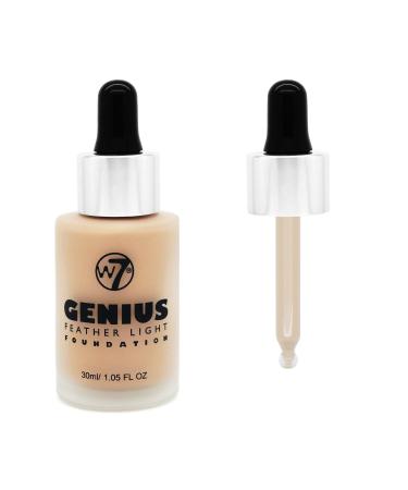 W7 Genius Foundation - Liquid To Powder Finish Foundation for Poreless  Matte Light To Medium Coverage - 30ml (Sand Beige) Sand Beige 1.05 Ounce (Pack of 1)