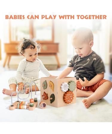 Youuus 5-in-1 Wooden Motor Cubes | Montessori Baby Toys for Motor Skills | Educational Activity Center for Toddlers - International Shipping - Buy Online on GoSupps.com