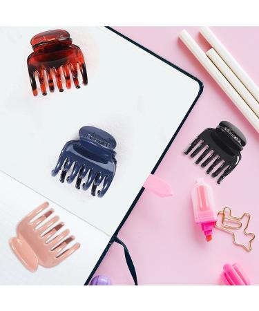 Vsiopy Medium Claw Hair Clips for Women - No Slip, Double Row Jaw Clip (4 PCS) - Style A - Buy Online on GoSupps.com
