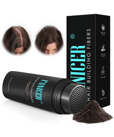27.5G Hair Fibers Hair Powder for Thinning Hair Hair Building Powder Hair Fibers Hair Loss Hair Powder for Men and Women (Dark Brown)