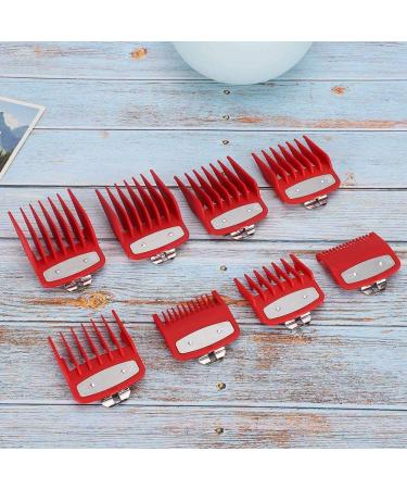 Limit Comb Set Hair Cutter Cutting Guides Set Gradient Carving Caliper Fine Cut Round Combs for Electric Hair Clipper (Red) - Buy Online on GoSupps.com