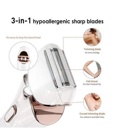 Zlime Electric Women's Shaver - IPX7 Waterproof Razor for Underarms, Legs, Arms, Bikini - Wet & Dry Use, USB Charging - Gold - Buy Online on GoSupps.com