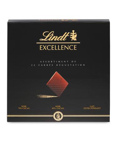 Lindt Excellence Squares Tasting Black 70% Box 176 g