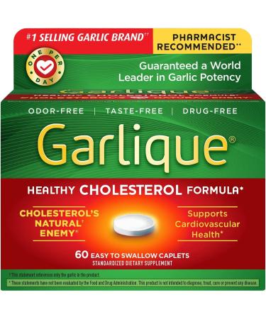 Garlique 60 Caplets - 2 Pack, 120 Tablets - Boost Heart Health and Immunity - Buy Online on GoSupps.com