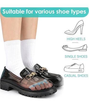 Buy 2 Pairs of Toe Spreader Silicone & Hallux Valgus Spreaders Relieve Foot Pain for Overlapping Toes Blue & White - Buy Online on GoSupps.com