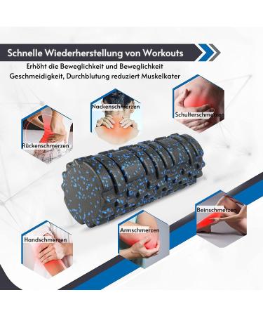 Fascia Roll & Massage Roller | Foam Scooter for Muscle Tension Relief | 32cm x 13cm | International Shipping Available - Buy Online on GoSupps.com