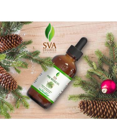 SVA ORGANICS Pine Needle Essential Oil 4 OZ - 100% Pure Therapeutic Grade for Skin & Hair Care - Buy Online on GoSupps.com