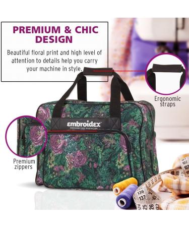 Floral Sewing Machine Carrying Case - Universal Tote Bag for Easy Transport - Buy Online on GoSupps.com