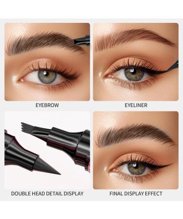 2-In-1 Dual-Ended Microblading Eyebrow Pencil 3d Microblading Eyebrow Pen 4-Fork Tip Waterproof Long-Lasting Wild Eyebrow Pencil Create A Natural-Looking Eyebrow Pencil. (03 Grey) - Buy Online on GoSupps.com