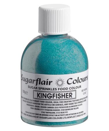 Sugarflair Kingfisher Edible Glitter Sugar Sprinkles - for Cake Decorating Sprinkle on Cakes Cupcakes Treats Desserts Ice Cream and Deserts - 100g