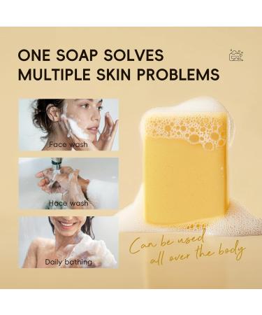  LAIKOU LAIKOU Turmeric Soap Kojic Acid Face and Body 3 Pezzi Ginger Soap 120g for All Skin Types Facial and Body Cleansing - Buy Online on GoSupps.com