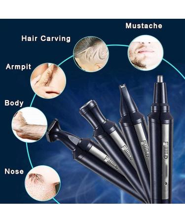 4-in-1 Electric Nose & Ear Hair Trimmer | Easy Clean Detachable Head | Precision Grooming Tool for Men & Women - Buy Online on GoSupps.com