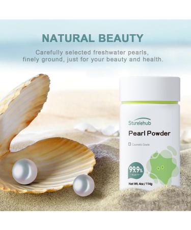 Organic Pearl Powder 4oz - 99.9% Pure Cosmetic Grade for DIY Masks & Creams | Best Quality Organic Pearl Powder for Homemade Cosmetics - Buy Online on GoSupps.com