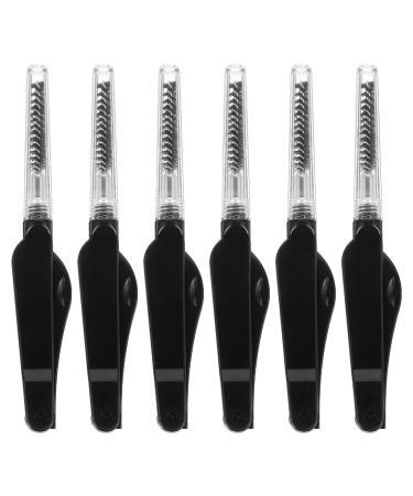 6pcs Folding Mascara Brush Eyelash Comb Brush Eyebrow Brush Shaper Eyelash Grooming Brush Practical Makeup Brush Eyebrow Grooming Brush Eyelash Comb Shaper Eyelash Brush